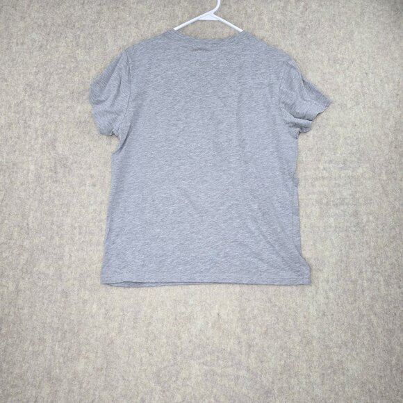 Shein XL Heather Gray Cat Graphic Short Sleeve T-Shirt "Im Fine" Cotton Blend - Picture 2 of 5